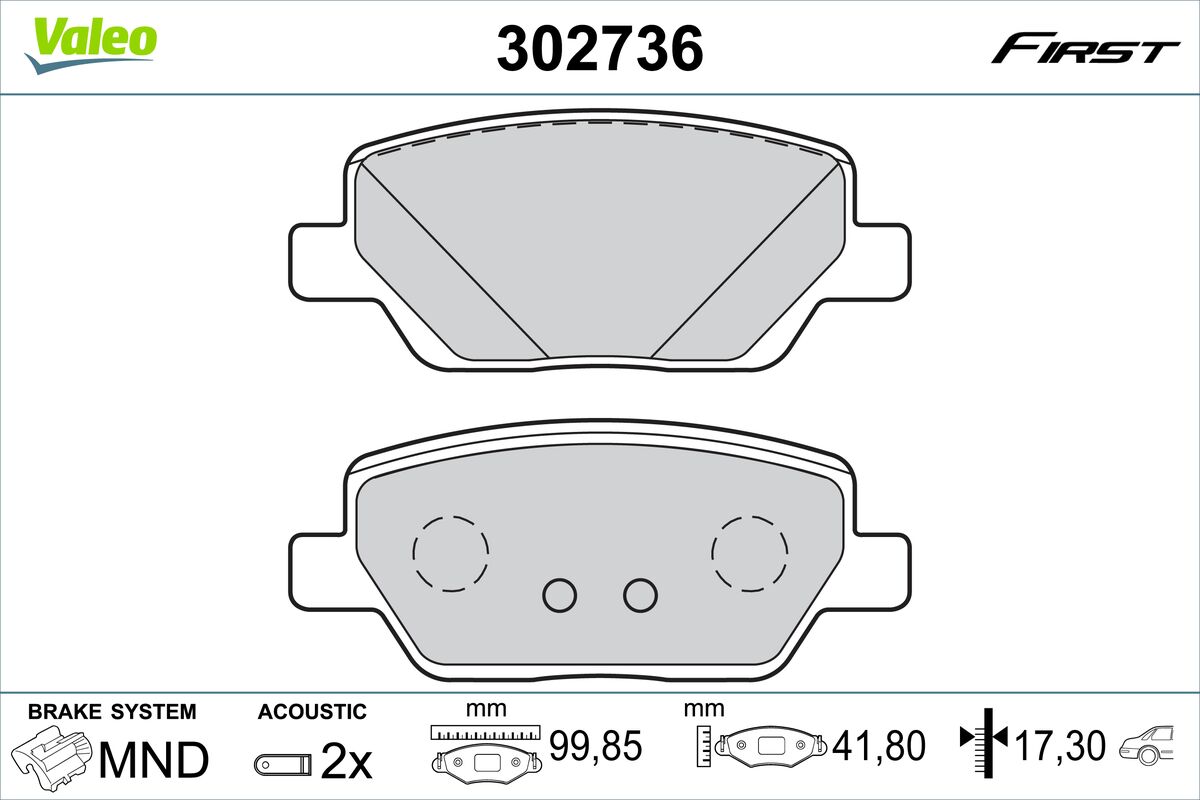 Set placute frana,frana disc 302736 VALEO